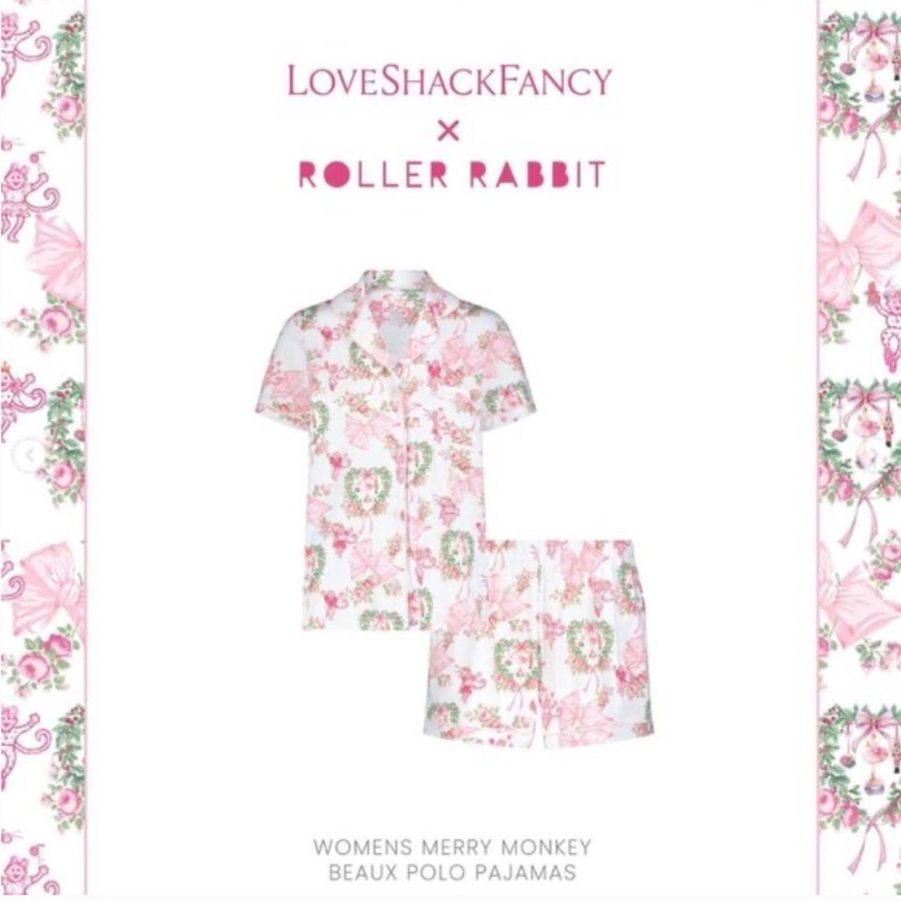 Love Shack Fancy x Roller Rabbit Merry Monkey Pajamas